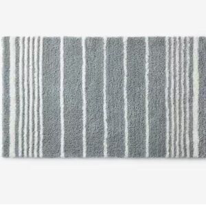The Company Store Plush Spa Stripe Bath Rug - Dark Seaspray, 21 in. x 34 in.